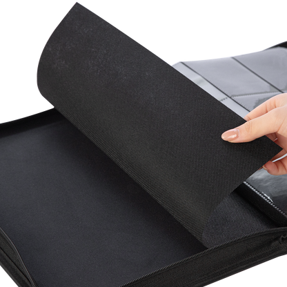 Protective inner lining inside the Black SAKURA card binder