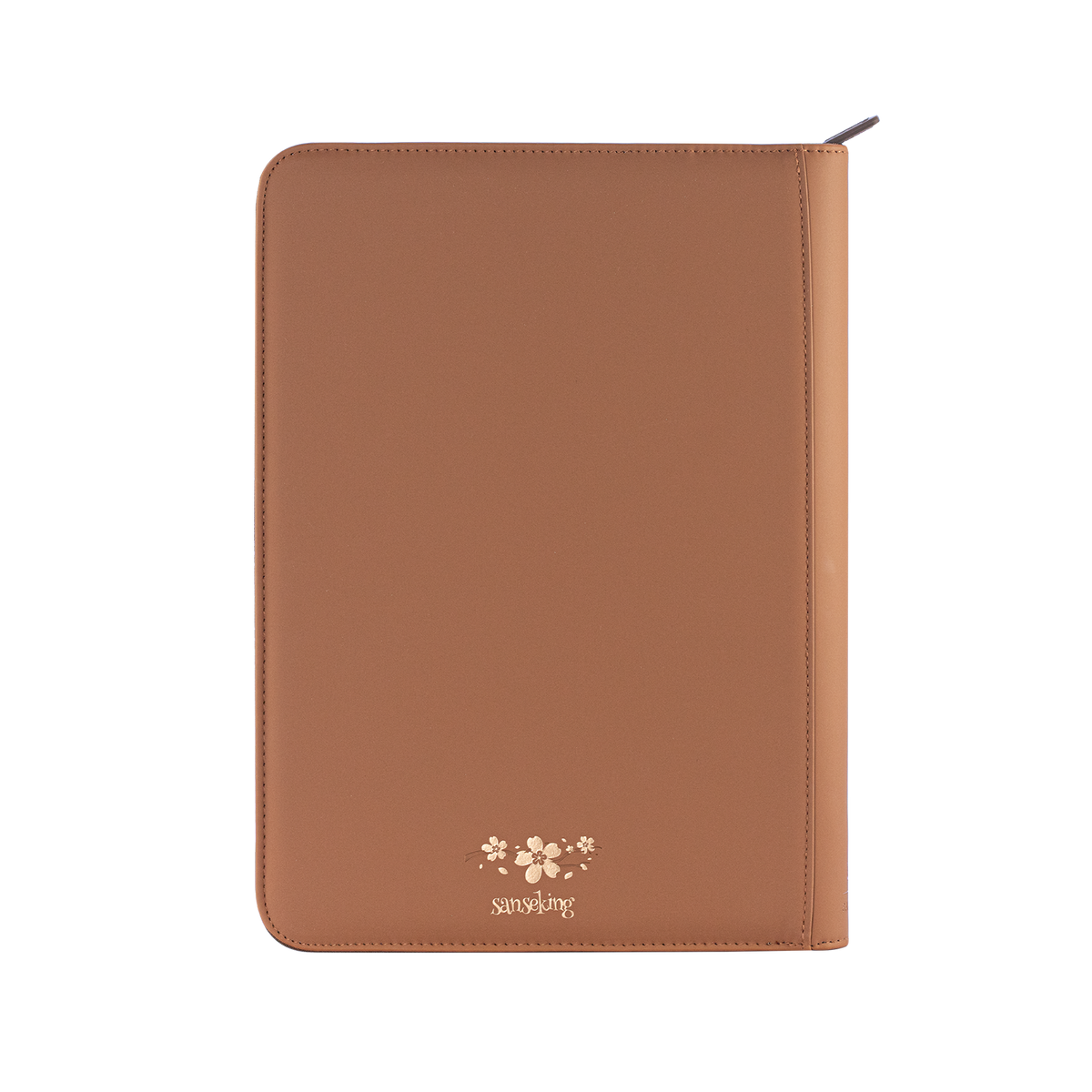 Back view of the Brown SAKURA Art Series card binder