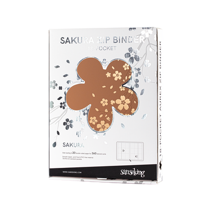 Brown SAKURA Art Series 9-pocket card binder retail packaging