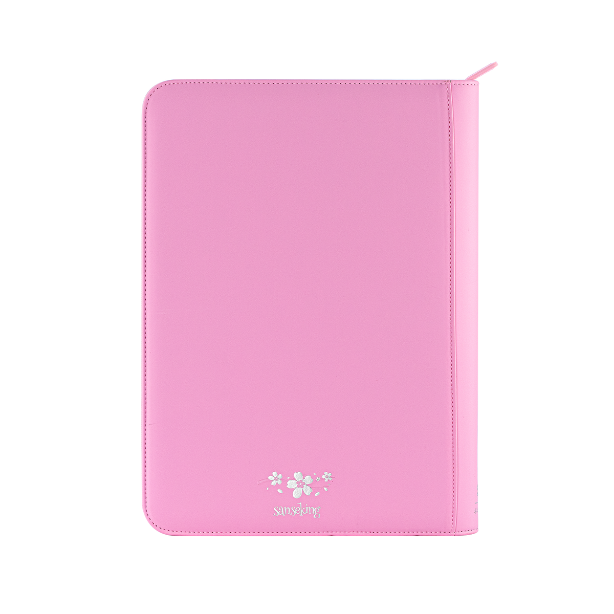 Back view of the Pink SAKURA Art Series card binder