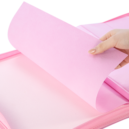 Protective inner lining inside the Pink SAKURA card binder