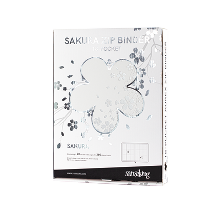 White SAKURA Art Series 9-pocket card binder retail packaging