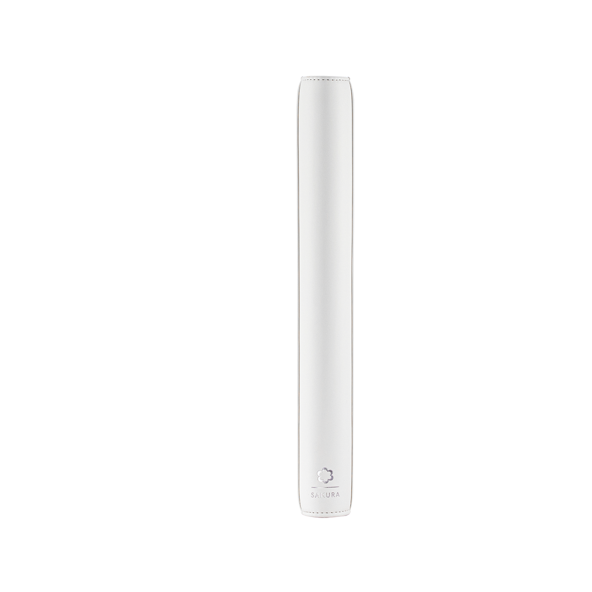 Spine view of the White SAKURA Art Series card binder