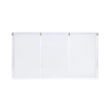 Clear Sanseking 3-slot acrylic graded card display case - view 1