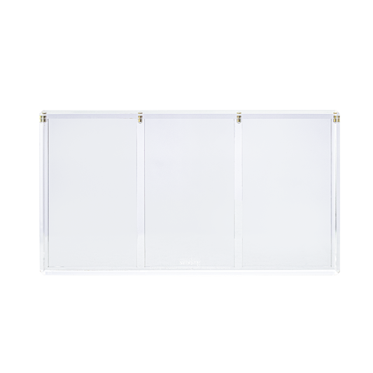 Clear Sanseking 3-slot acrylic graded card display case - view 1