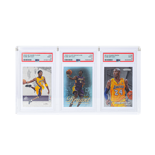 Clear Sanseking 3-slot acrylic graded card display case - view 3