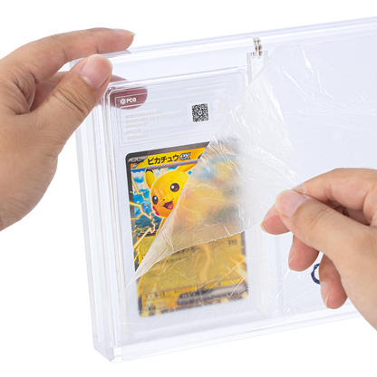 Clear Sanseking 3-slot acrylic graded card display case - view 4