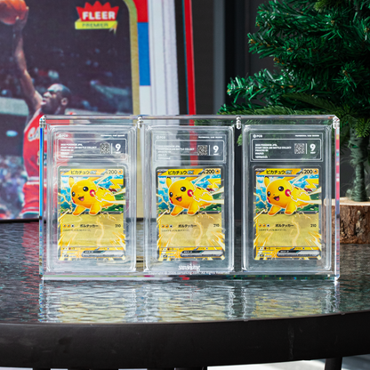 Clear Sanseking 3-slot acrylic graded card display case - view 13