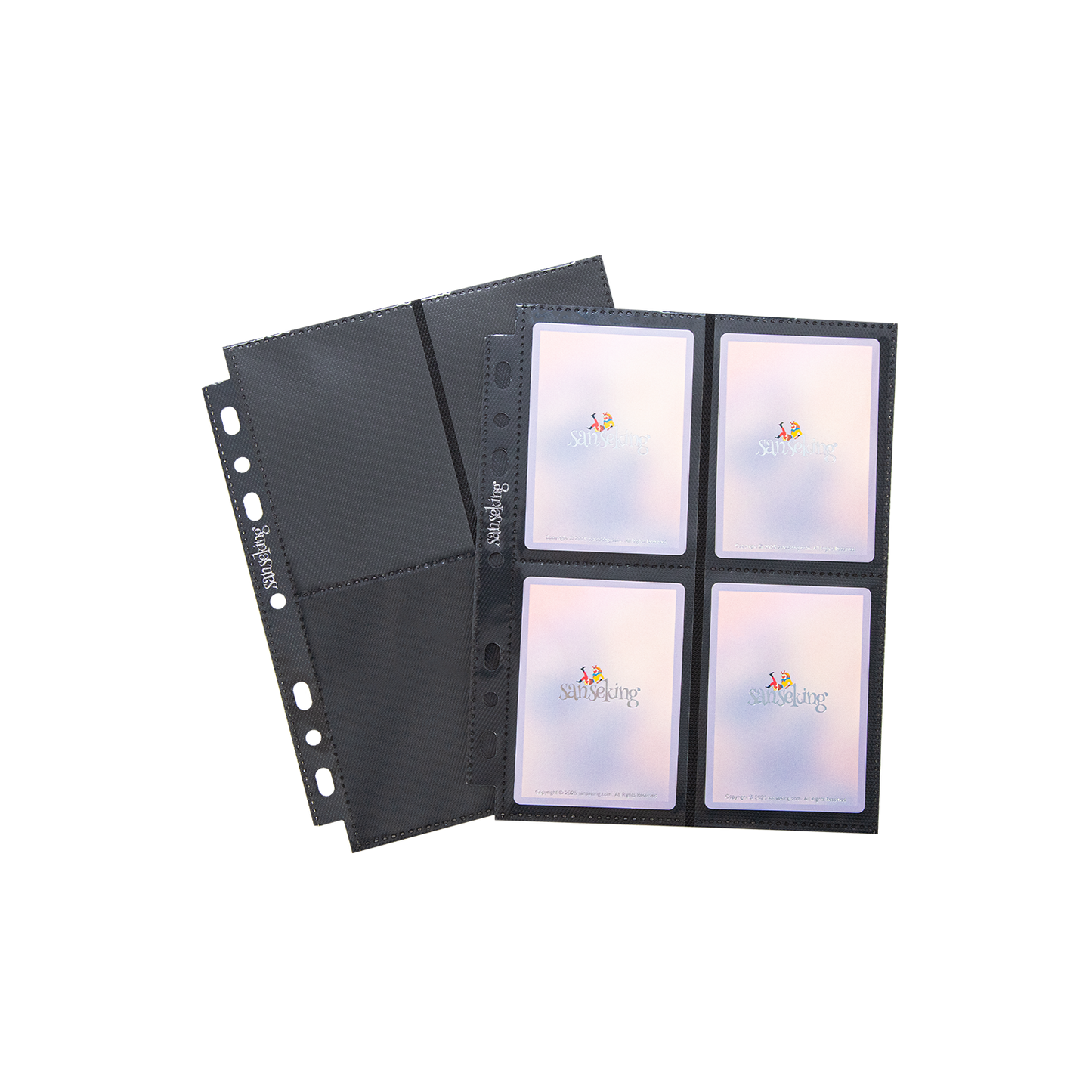 Black Sanseking 8-pocket side-loading waffle binder page - view 6