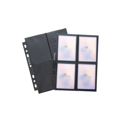 Black Sanseking 8-pocket side-loading waffle binder page - view 6