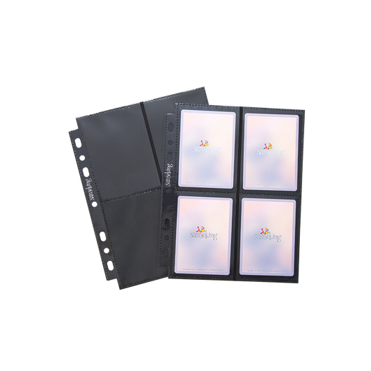 Black Sanseking 8-pocket side-loading waffle binder page - view 6