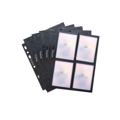 Black Sanseking 8-pocket side-loading waffle binder page - view 7