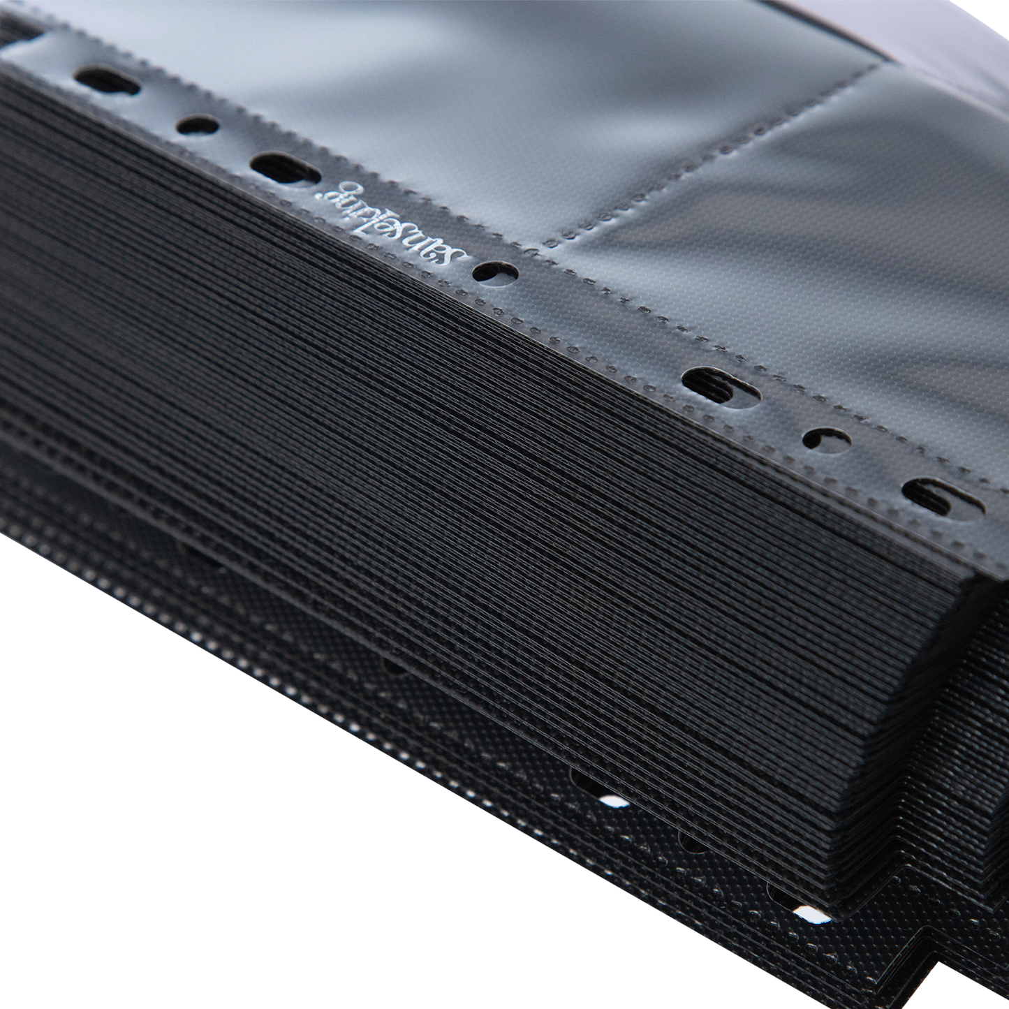 Black Sanseking 8-pocket side-loading waffle binder page - view 9