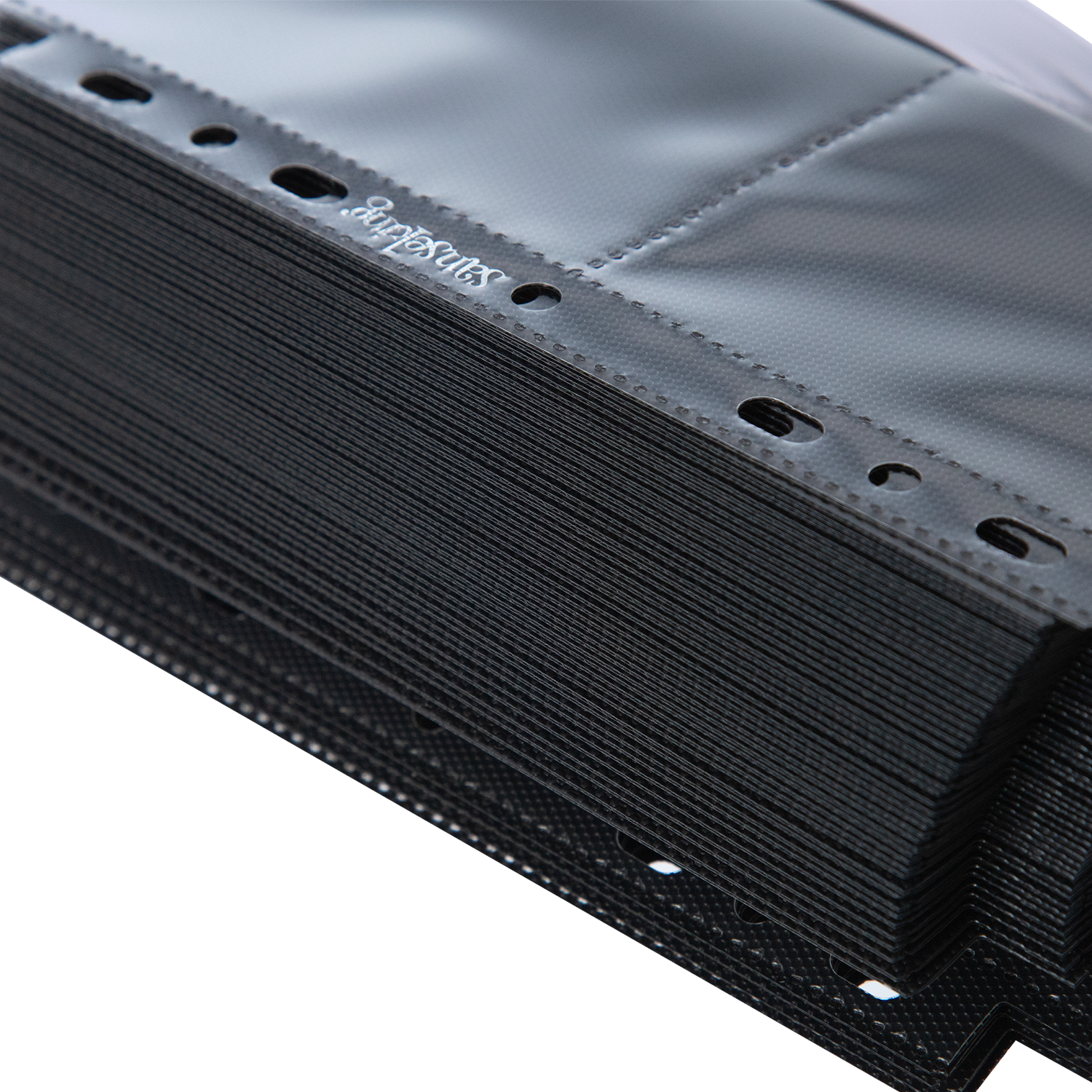 Black Sanseking 8-pocket side-loading waffle binder page - view 9
