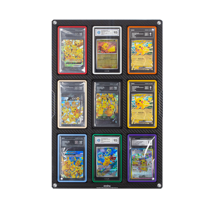 Sanseking 9-slot FangXia PSA slab protector display frame acrylic front view