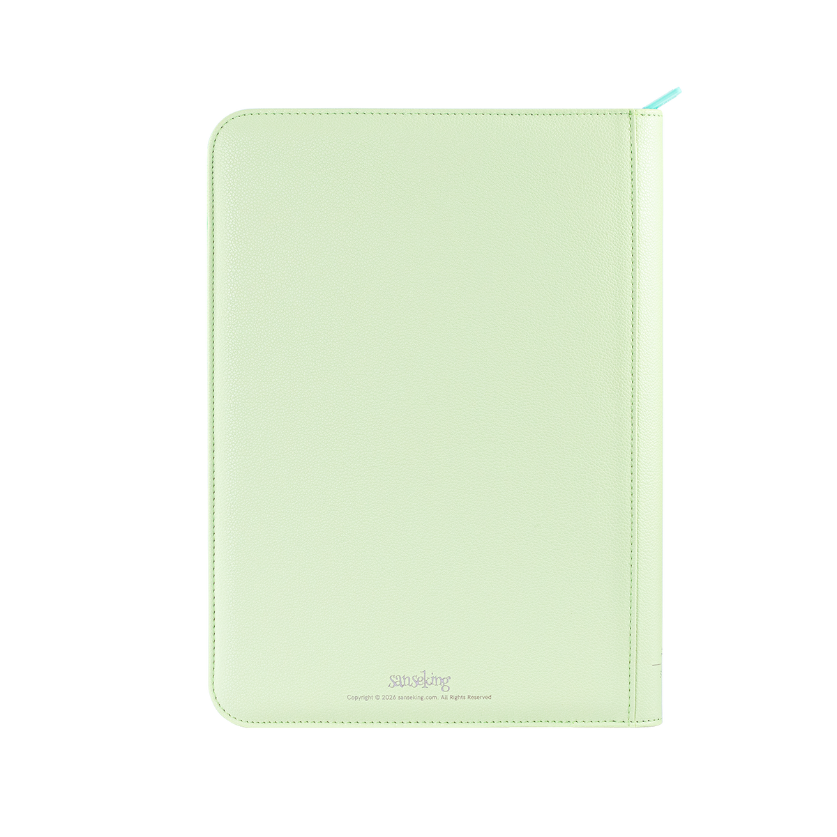 Sanseking AXIS-SK Light Green 9-pocket trading card binder back view