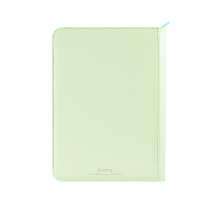 Sanseking AXIS-SK Light Green 9-pocket trading card binder back view