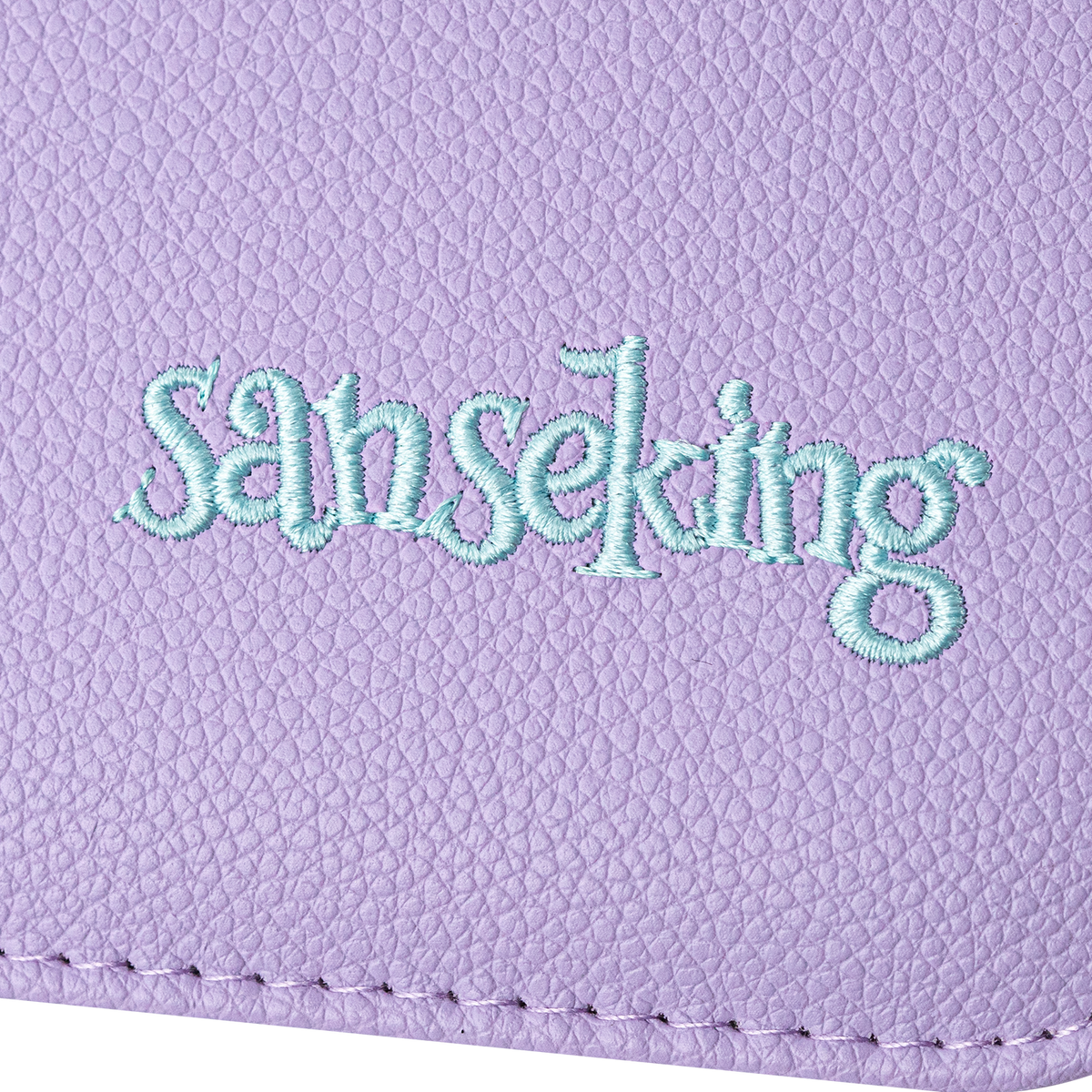 Sanseking AXIS-SK Purple 4-pocket trading card binder embroidered Sanseking logo