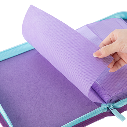 Sanseking AXIS-SK Purple 4-pocket trading card binder non-woven fabric divider page