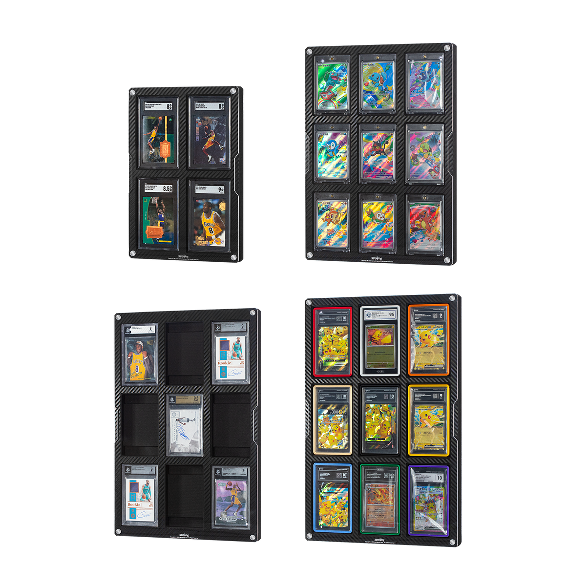 Four display frame formats for SGC BGS magnetic holders and FangXia protectors