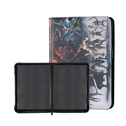 Hellbringer binder front cover shown with open card storage pages