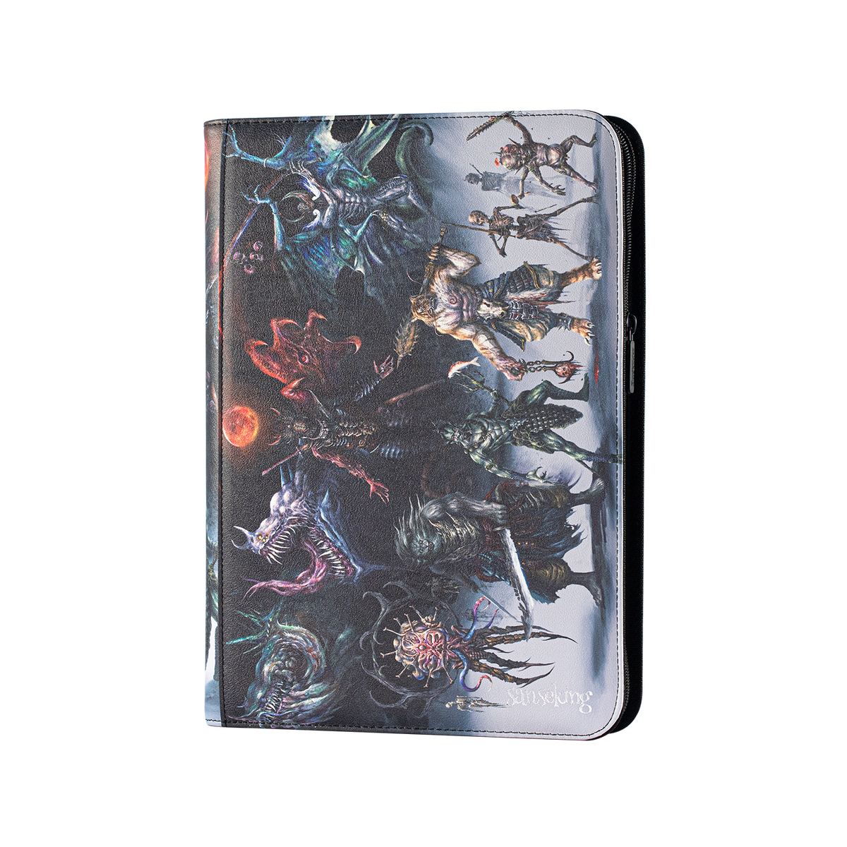 Hellbringer card binder front cover with dark fantasy artwork