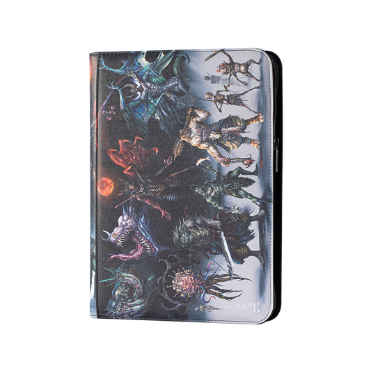 Hellbringer card binder front cover with dark fantasy artwork