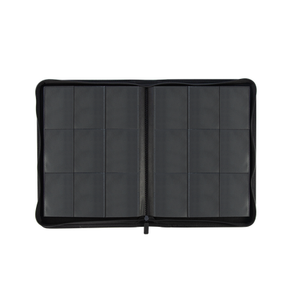 Hellbringer binder open to black 9-pocket pages