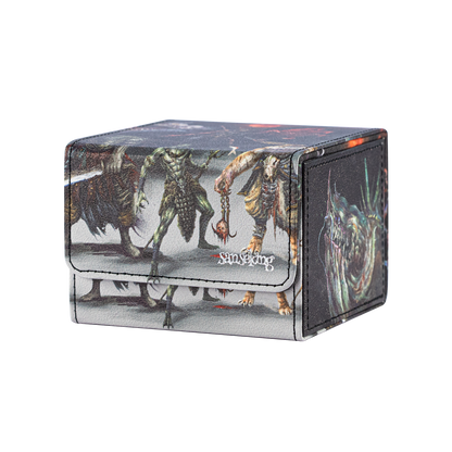 Hellbringer deck box with illustrated wraparound cover