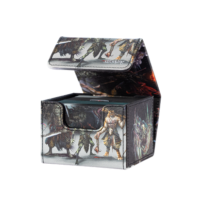 Hellbringer deck box open with cards stored inside