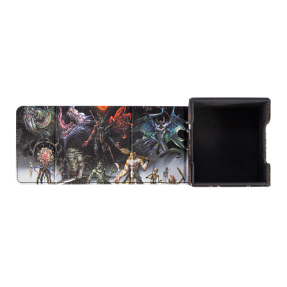 Hellbringer deck box with its illustrated cover unfolded