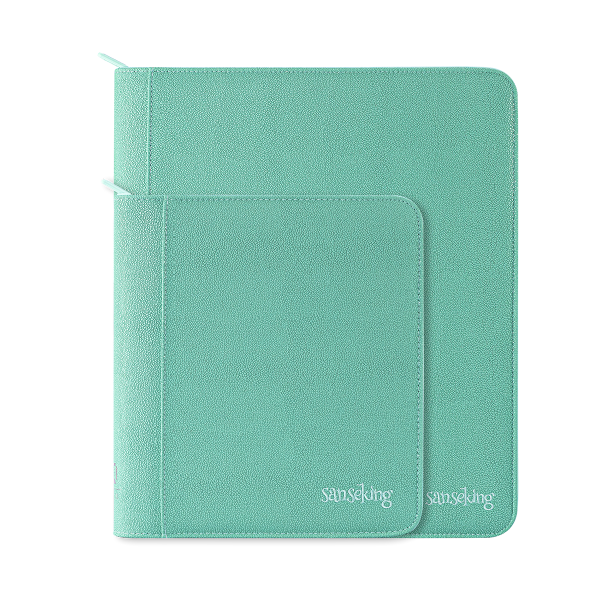 Sanseking PORT Green 4-pocket and 9-pocket toploader binders together