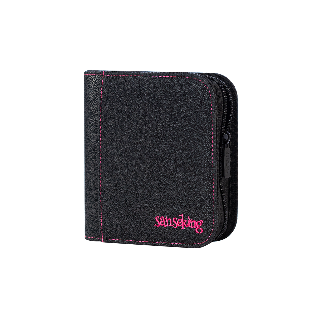 Black Sanseking PORT one-pocket toploader binder closed view