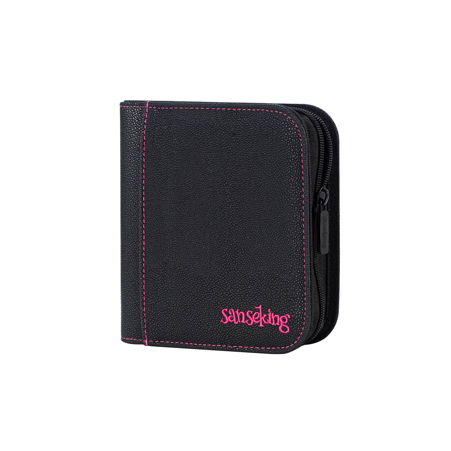 Black Sanseking PORT one-pocket toploader binder closed view