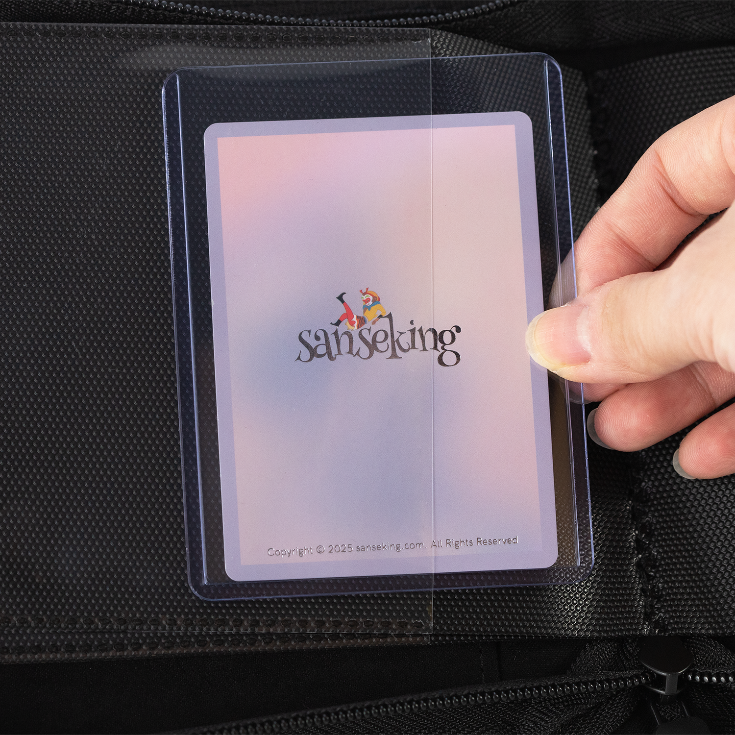 Black Sanseking PORT two-pocket toploader binder detail view 17