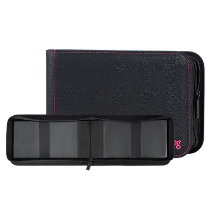 Black Sanseking PORT two-pocket toploader binder with open double-sided page