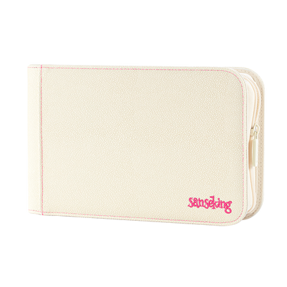 White Sanseking PORT two-pocket toploader binder closed view