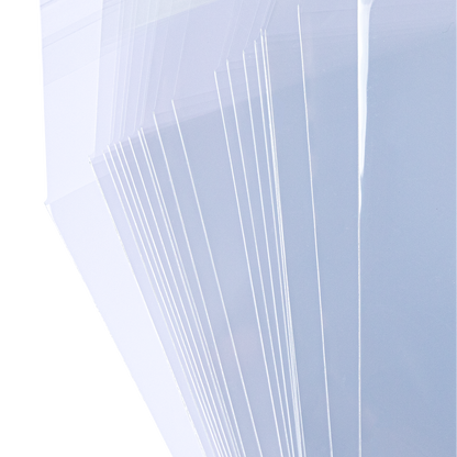 Stack of clear resealable sleeves for semi-rigid card holders