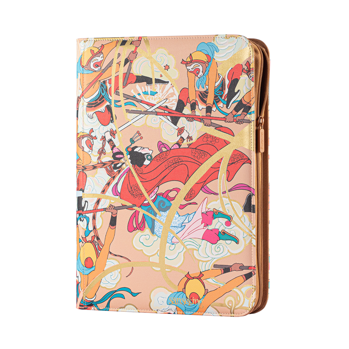 Three Battles with the White Bone Demon zip binder with illustrated front cover