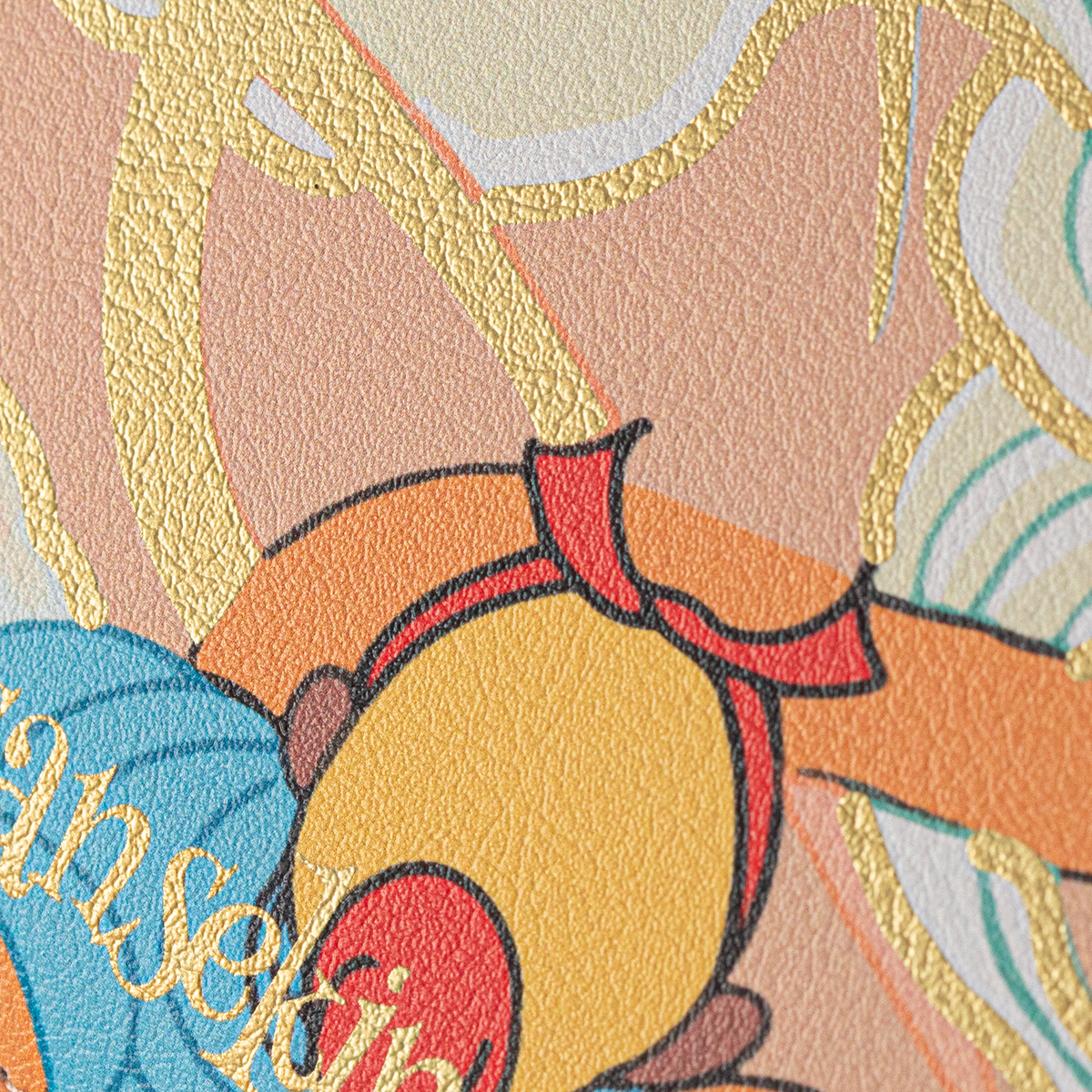 Three Battles with the White Bone Demon binder gold artwork detail