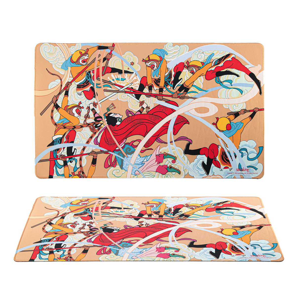Three Battles with the White Bone Demon playmat top and angle views