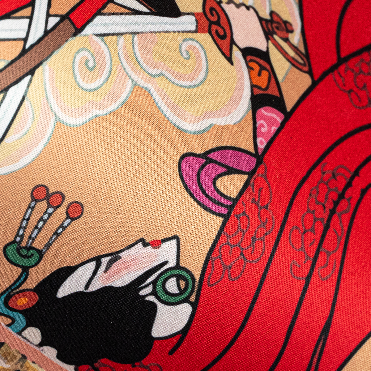 Three Battles with the White Bone Demon playmat illustration close up