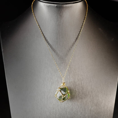 オリーブグリーンメッキ 7ピース 多面体ダイスセット