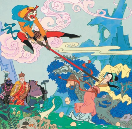 Sun Wukong pursues the White Bone Demon